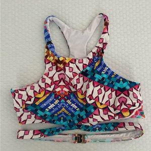 Colorful swimsuit or workout top